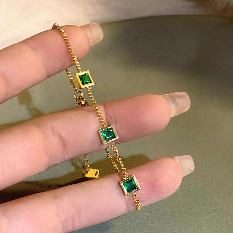 Elegante Geometrische Zirkonia Armband voor Damesmode - Veelzijdig, Trendy Bangle Sieraden