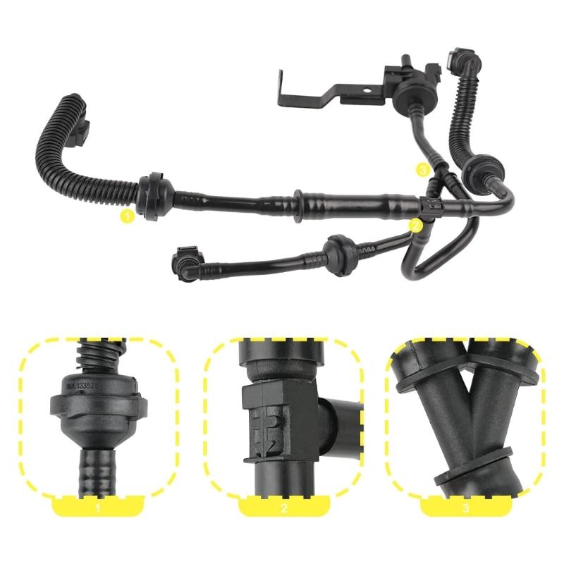 Fuel System Purge Solenoid Assembly for 2014-2016 1.5L 2.0L 2.5L Sedan, Black Plastic Hose Design for Emission Line Service Work Tasks GG9Z9D289E