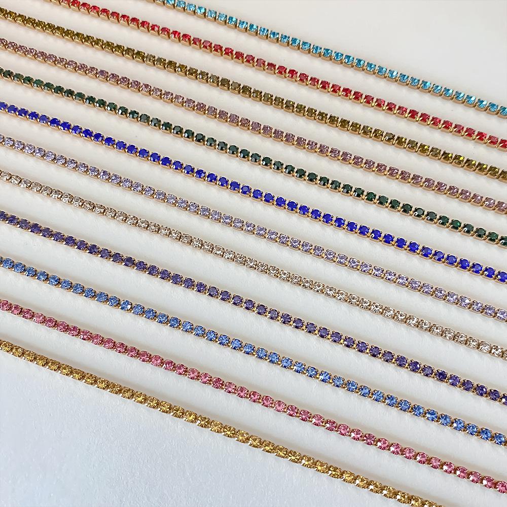 eManco Starry Sky Women's Retro Tennis Necklace - Full Diamond Clavicle Chain with European & American Design, Temperament & Personality Style.