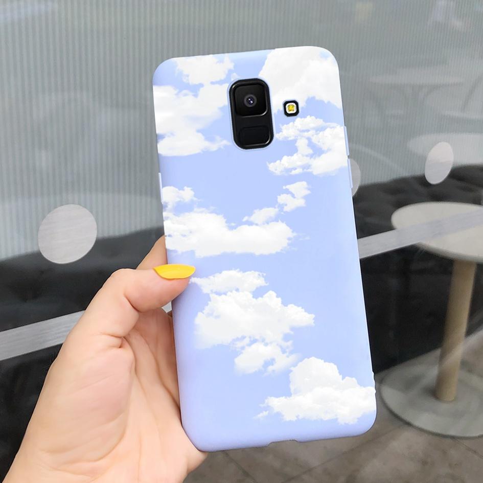 For Samsung Galaxy A6 2018 Case SM-A600F Cute Sunflower Astronaut Phone Cover For Samsung A6 Plus 2018 A6Plus A6+ SM-A605F Coque