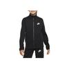 Nike Loose-Fit Logo Print Long Sleeve Casual Sport Suit Kids Sportswear Black FD3067-010