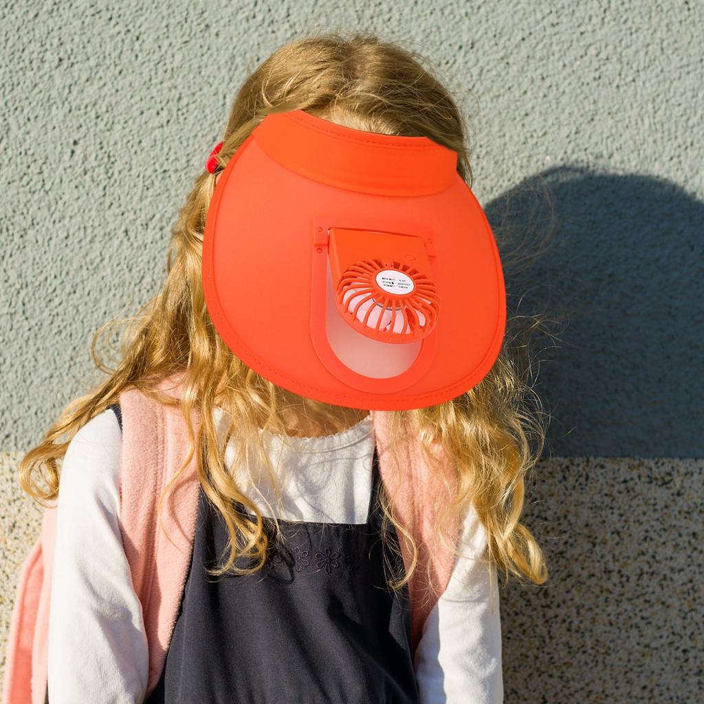 Children Sun Hat Fan Cap, Combining Sun And Functions/Invisible Fan Black Technology/Long Battery Life/Lightweight And Portable
