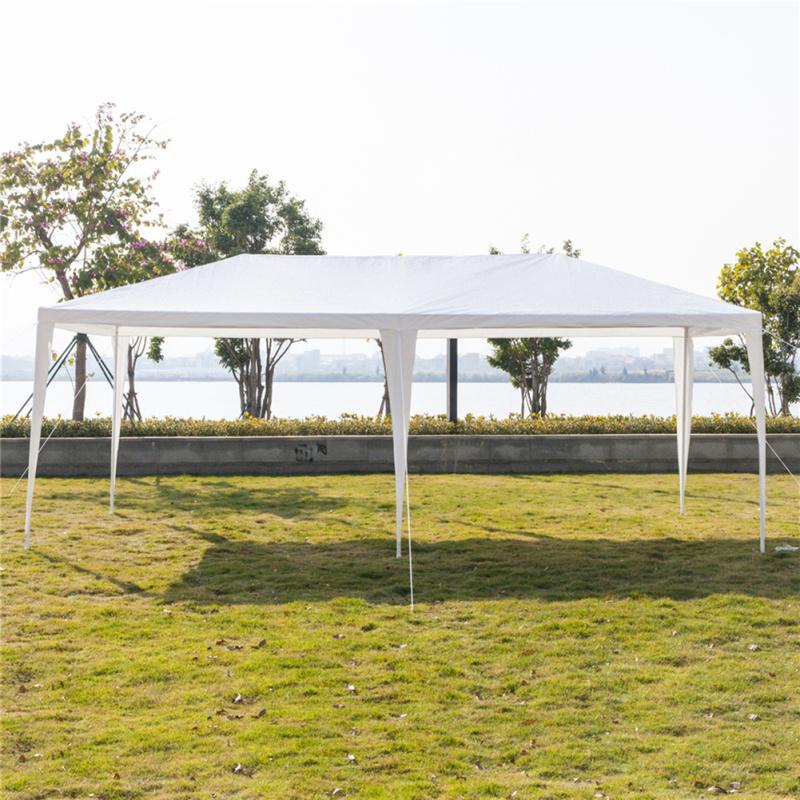 3x6m 6-sided 2 Doors Spiral Tube Pergola White Pe Cloth Strong Waterproof Tent For Household Wedding