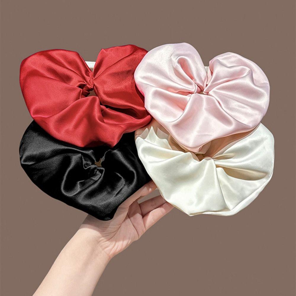 Cloth Heart Hair Rope Love Exaggerated Hair Ring Personality Ponytail Elastic Rubber Band  Party