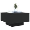 Black minimalist style sofa table for living room, outdoor coffee table, balcony lounge table, decorative display table, 55 x 55 x 31 cm
