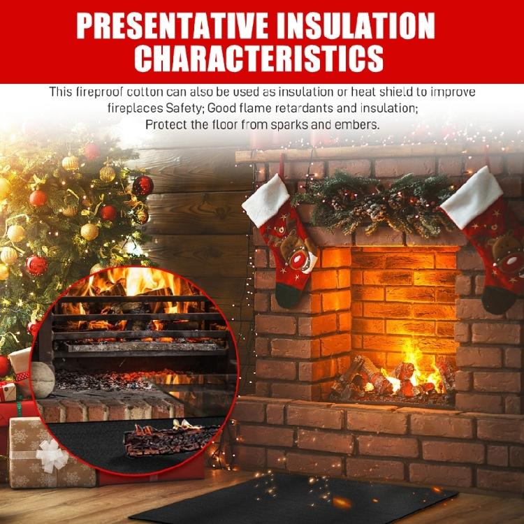 Industrial Strength Fireproof Welding Blanket 100cmx100cm Heat Resistant Carbon Felt Multiple Scenario Protective Layer