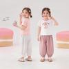 JELLYBABY Girls' Heart Print Short Sleeve T-Shirt