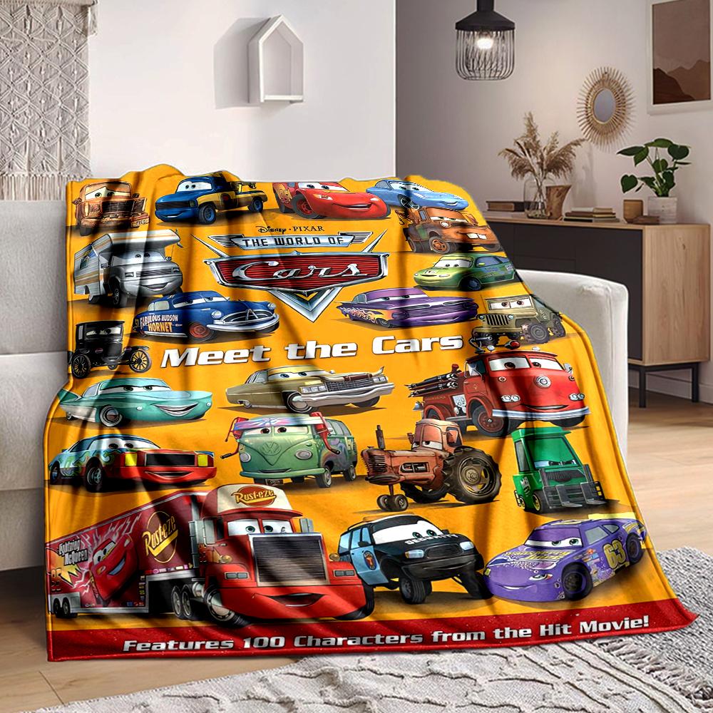 1Pc Cars Characters Showcase Blanket Soft And Comfortable Casual Warm Camping Travel Christmas Halloween Xmas Gift M924419