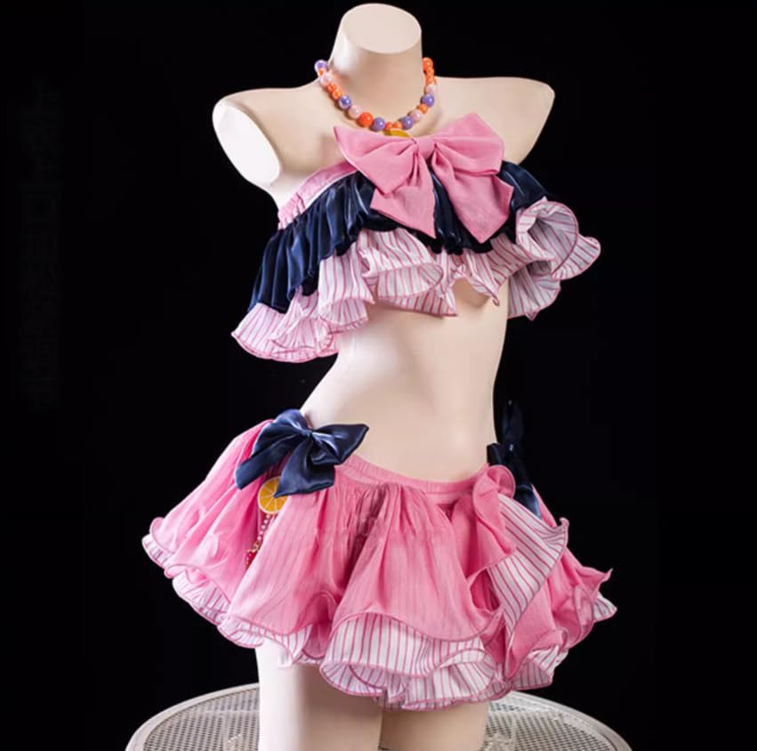[Lavender] Shirasu Azusa Cosplay Christmas Halloween Costume Swimsuit for Photoshoots, Size S