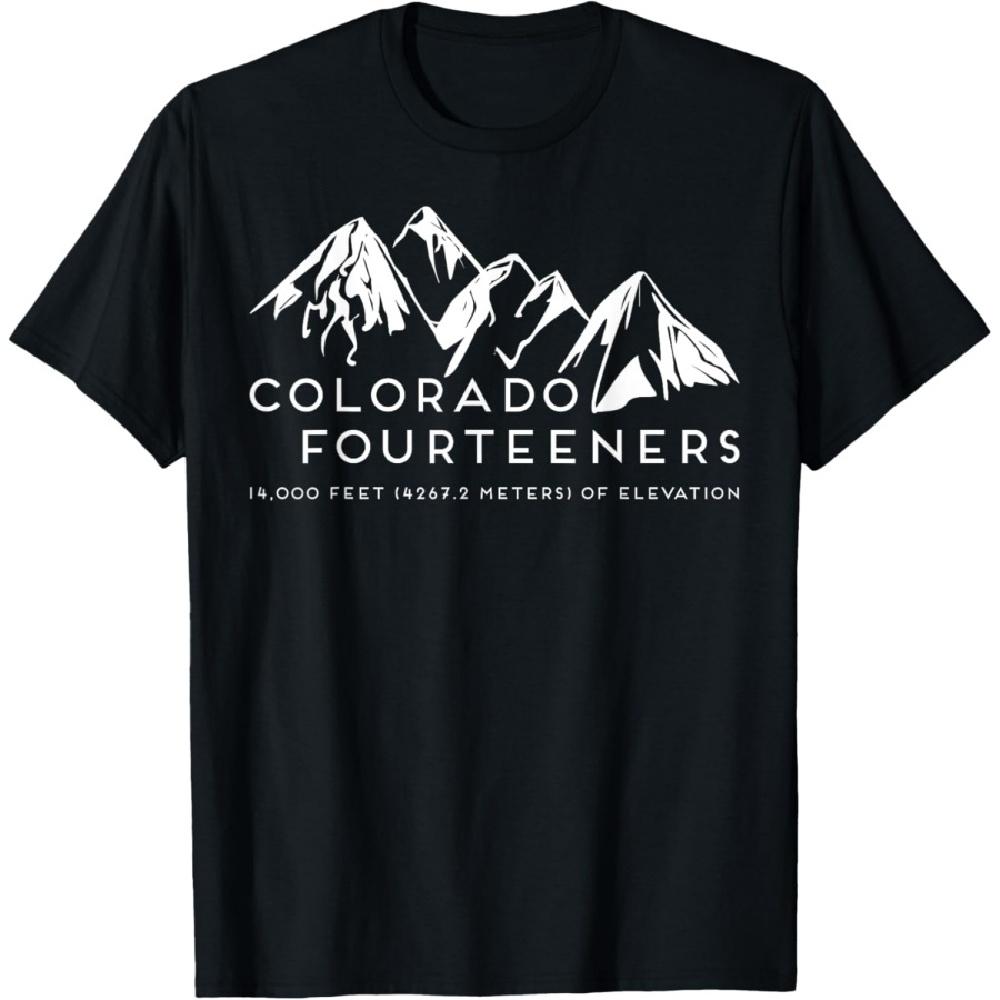 

2 Side Colorado Fourteeners Rocky Mountain State Hiker Trail T-Shirt XXXXXL