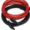 2Pcs Solar Panel Extension Cable 10AWG 6mm² Solar Extension Cable Rated Voltage 1000V   Red Black