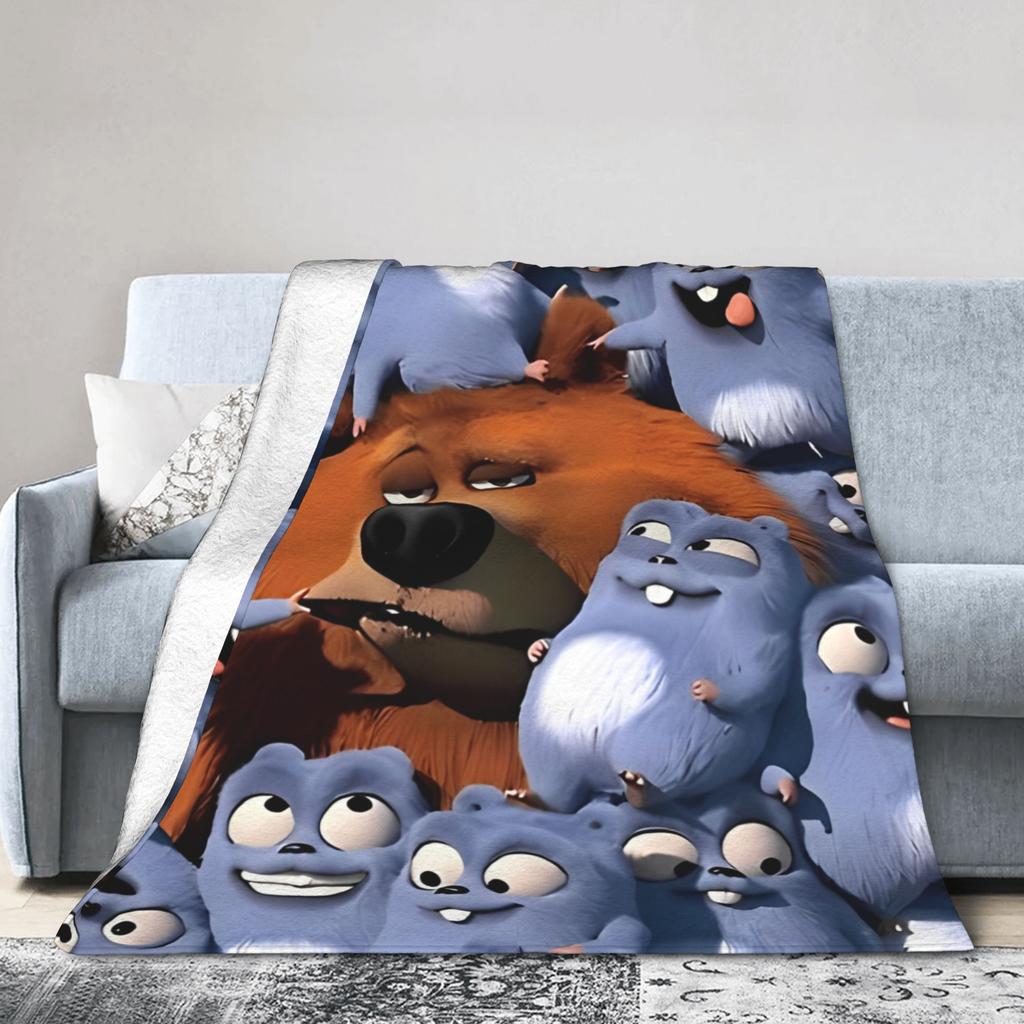 Grizzy and Lemmings Blanket Super Soft Warm  Throw Blankets for Couch 50x60 Inch Multiple Sizes Bedding Throws
