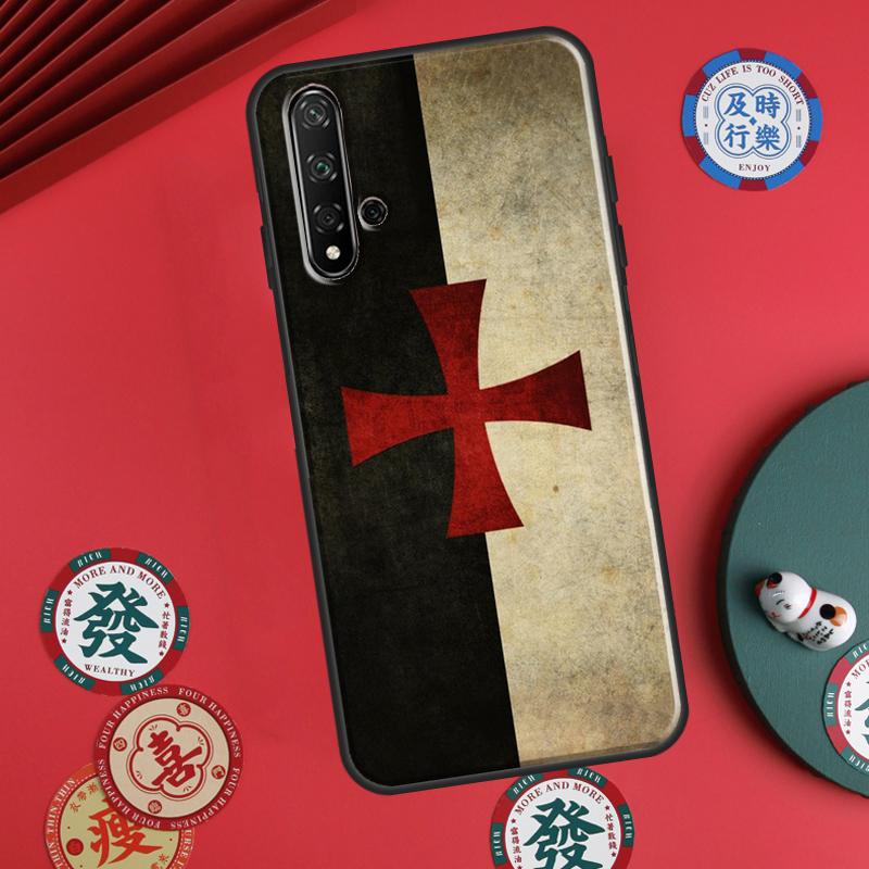 Knights Templar Coat of Arms For Huawei P20 P40 P30 Lite P60 Pro Nova 12s 11i 12i 10 9 SE 5T Y91 Y90 Y60 Y70 Y72 Y61 Case