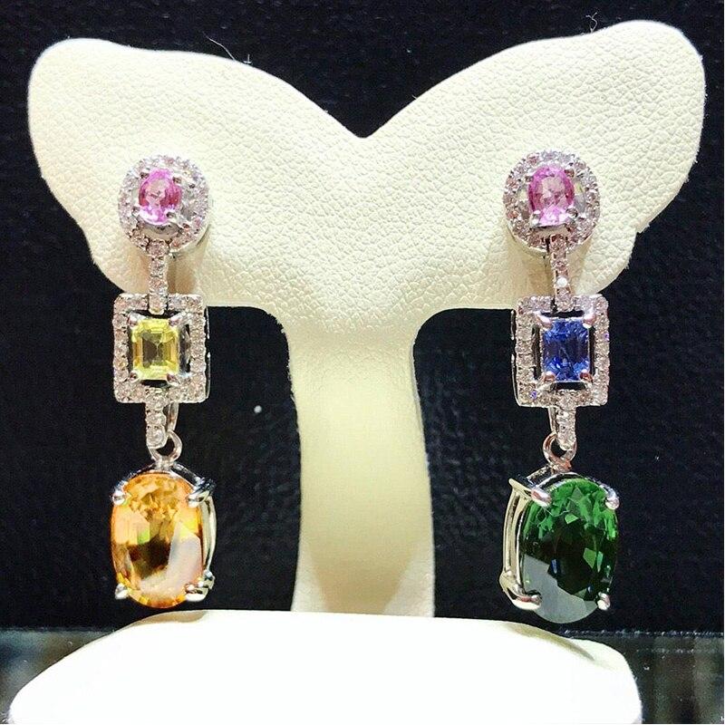 BELLA BOX Creative Multicolored Dangle Earrings Women For Cocktail Party Fashion Earrings With Brilliant Zircon Jewelry
