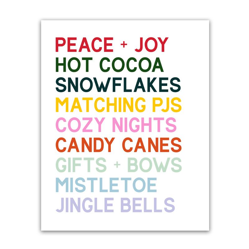 Christmas Gift Wall Art Decor New Year Holiday Poster Canvas Painting Nordic Retro Snowflake Bell Prints Pictures Kid Room Decor