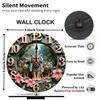 25x25cm Wood Wall Clock with a Small Groove To Hold a Pen or Stylus