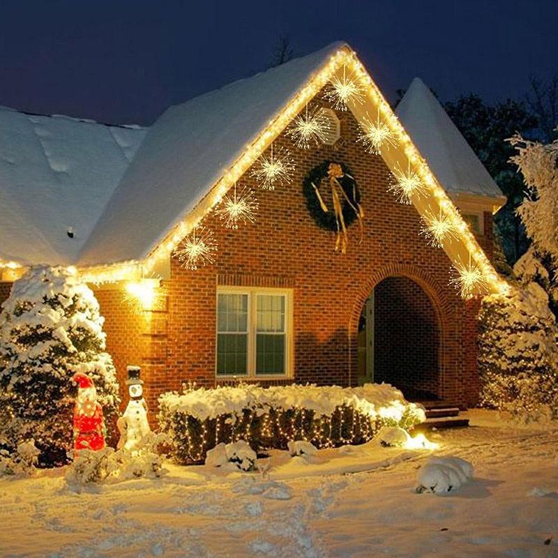 Firework Copper Led Fairy Wire String Lights Remote Control Christmas Decor