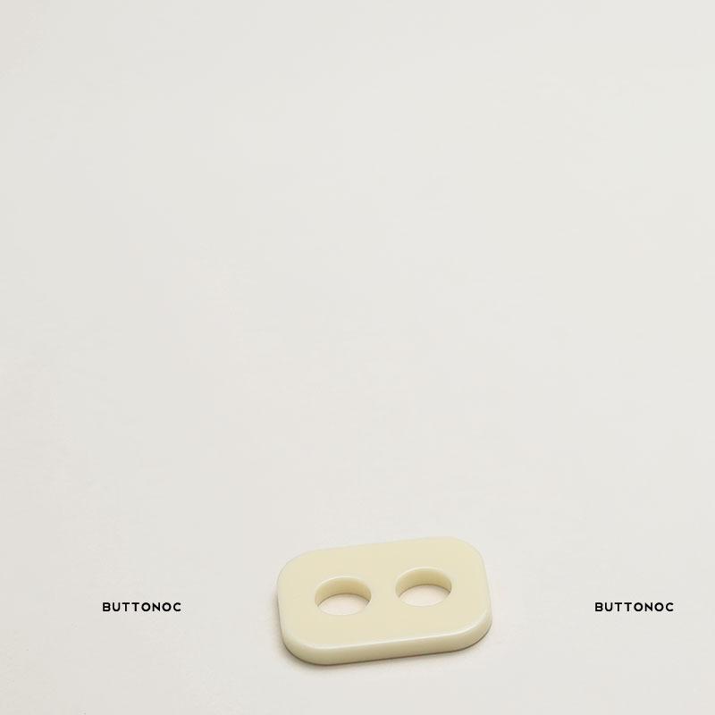 5Pcs Pig Nose Large Hole Rectangular Resin Button Down Jacket Button Women'S Clothing Double-Sided Nylon Coat Rope Button