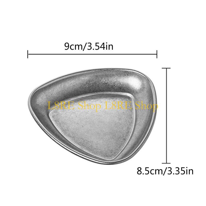 L8RE Stainless Steel Sauce Dish Plate Practical Dosing Tray Coffee Bean Weighing Plate Suitable for Snacks Fruits Coffee Bean