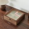Decorative Wooden Jewelry Storage Box Vintage Solid Wood Storage Cabinet  Trinket