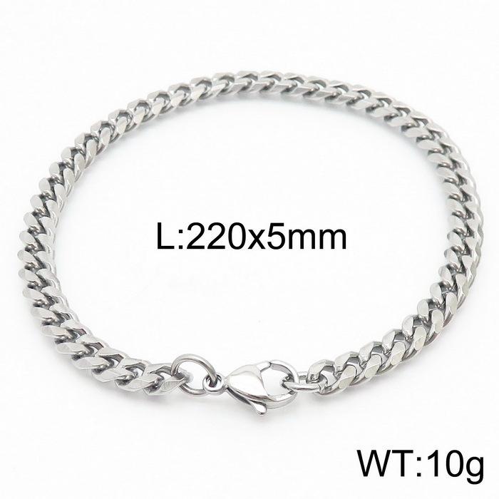 Trendy Cool Men'S Titanium Steel Does Not Fade Lobster Buckle Bracelet Girls Bracelet Many Specifications