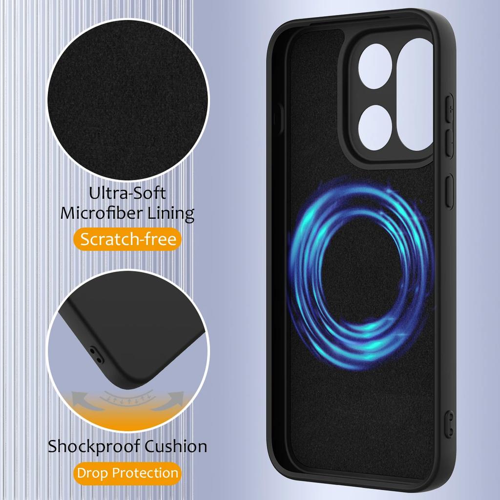 Liquid Silicone Skin Feel Case For One Plus 15 15T 15R 13 13T 13T ACE6 T Ultra Turbo6 6V Magnetic Wireless Armor Protect Cover