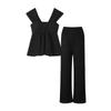 Ggpx Heart Neck Bustier Blouse Set Two Piece  Gp4op071f 