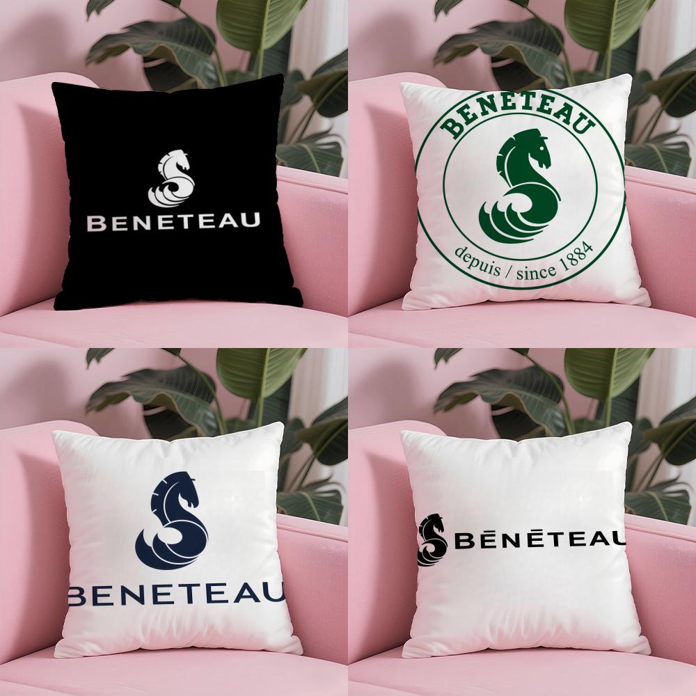 Cartoon B-BeneteauS Y-Yachts Pillow Case Soft Plush Fabric Double-Sided Printed Cushion Cover Warm Winter Sofa Pillow Case