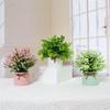 Nordic Potted Plant Ornament - Minimalist Artificial Flower Arrangement for Office & Home Decor