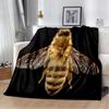3D Honey Bee Insect Cartoon Soft Plush Blanket,Flannel Blanket Throw Blanket for Living Room Bedroom Bed Sofa Picnic Cover Kids