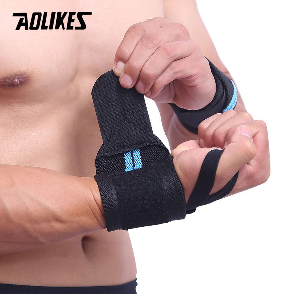 Aolikes 1 Pair Wristband Wrist Support Weight Lifting Gym Training Wrist Support Brace Straps Wraps Crossfit Powerlifting