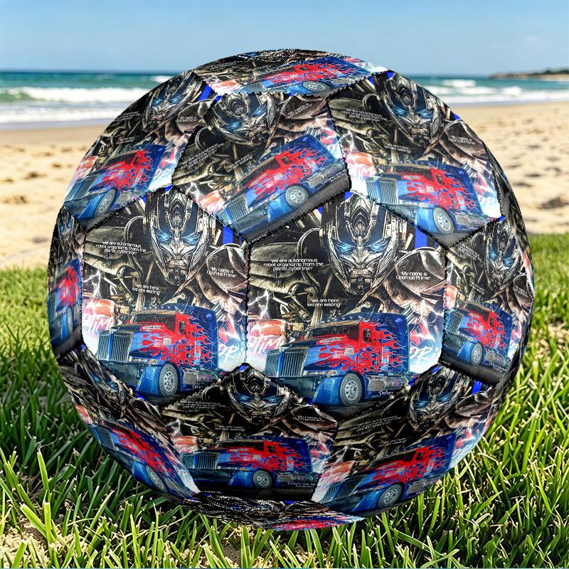 Transformers Print Size 5 Soccer Ball, PU Wear Resistant Football for Match Training and Daily Practice, Birthday Gift for Soccer Fans