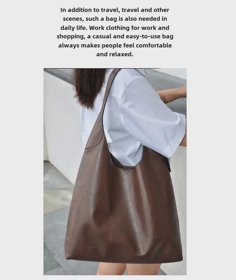 2024 Minimalistische Schultertasche mit großem Fassungsvermögen für Damen: Vielseitig, einfach und ideal für den Arbeitsweg