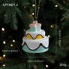 New Plastic Christmas Macaron Ornaments DIY Cute Christmas Tree Pendant Christmas Tree Hanging Ornaments Christmas Navidad Gift
