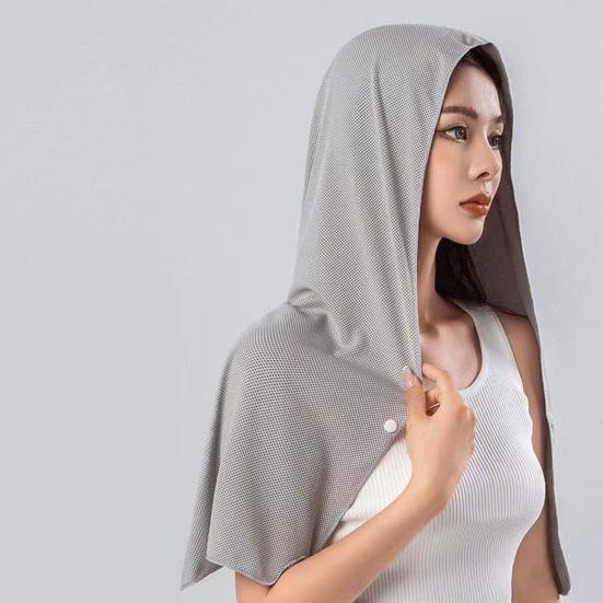 Cooling Towel U-shaped Hoodie Beach Camping Gym Sun Protection Quick Drying Head Protection Cooling Cloth Sunscreen Bandana Kerchief