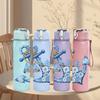 1PC Vintage Anchor Ocean Art Print 750ml Color Plastic Sports Water Bottle Leakproof Flip Straw Lid Suitable for Sports Office Home Use