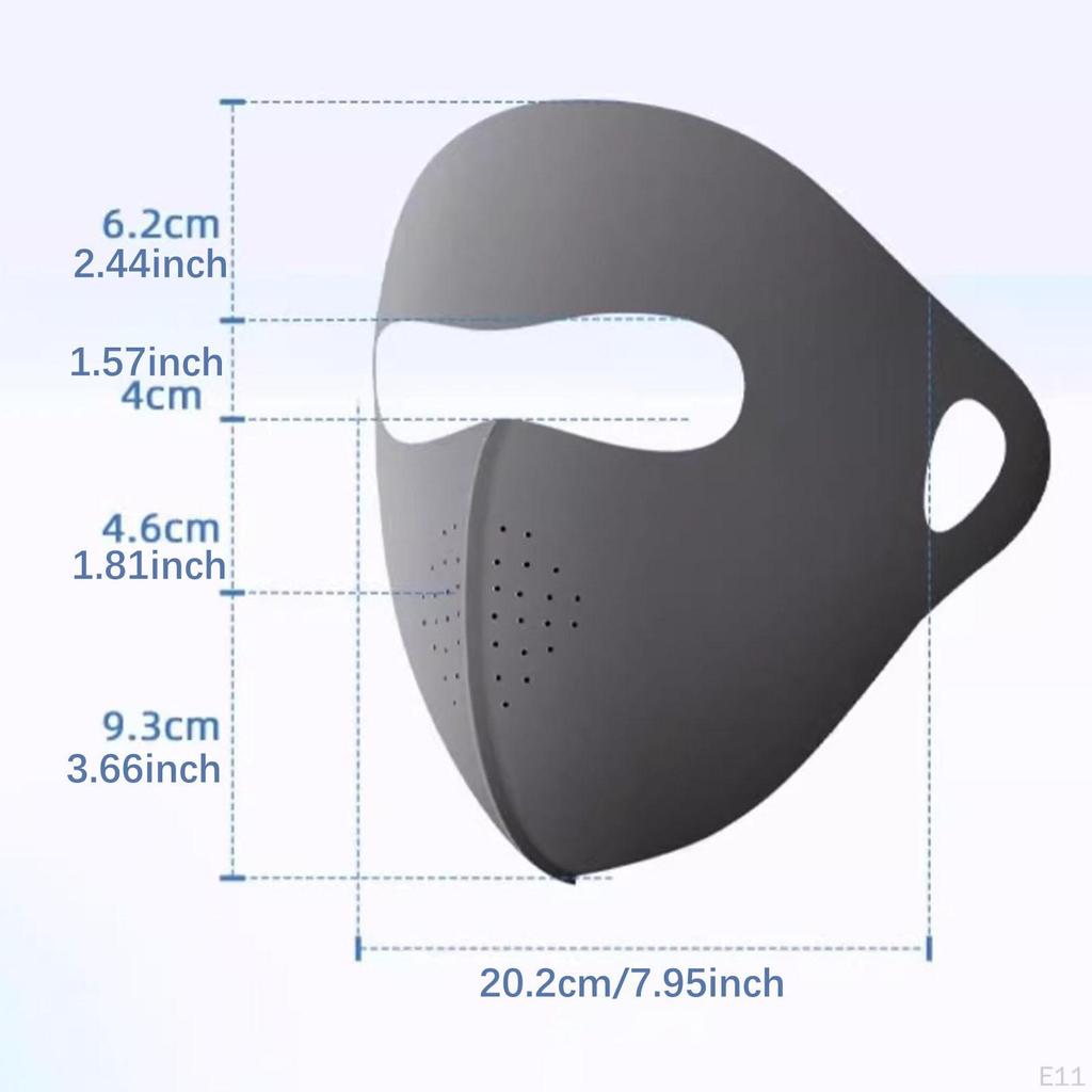Cooling Face Cover Mask with Adjustable Ear Loops Breathable Sun Protection for Shopping