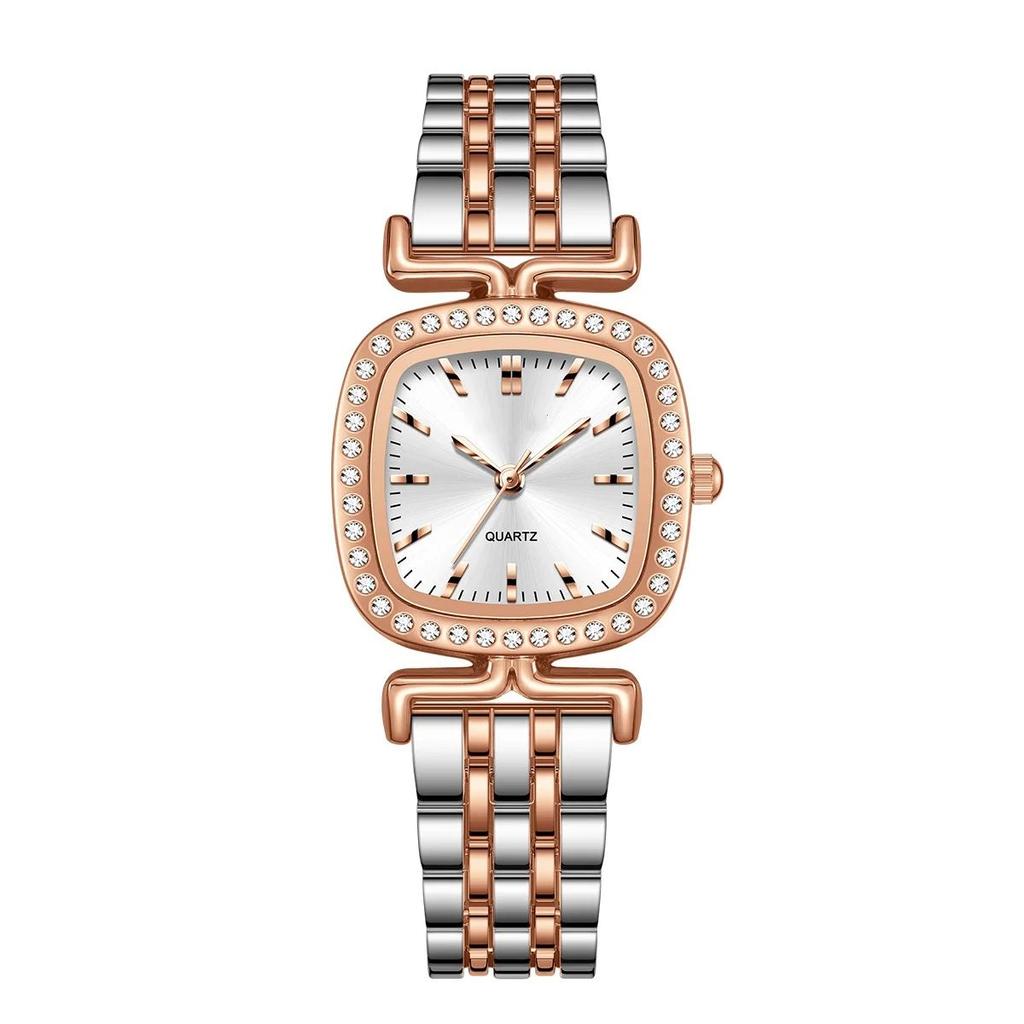 Quartz Movement Watch for Women Lady Dress Casual Wristwatch Alloy Strap Brecelet Watches