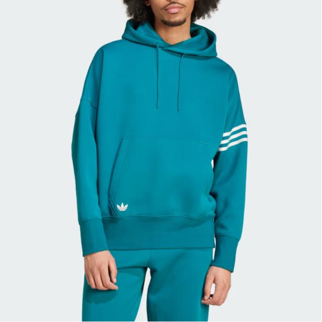 adidas Unisex Neu Classics Trefoil Hoodie Legacy Teal JF9140