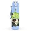 1PC Panda Under Green Leaf Canopy Pattern 750ml Color Plastic Sports Water Bottle Leakproof Flip Straw Lid Suitable for Sports Office Home Use