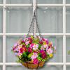 Spring Simulation Flower Hanging Basket No Need Water Non-fading Beautiful Realistic Home Decoration Artificial Flowers Hanging Pot Decoration