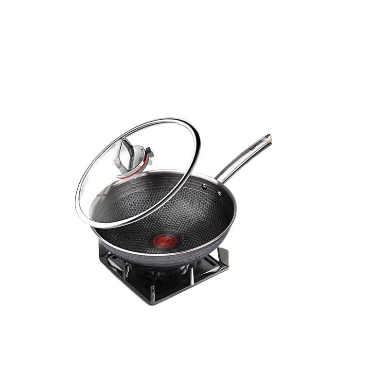 KABACH 6th Gen 32cm Antibacterial Non-stick Stainless Steel Wok