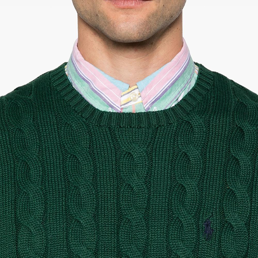 Polo Ralph Lauren Solid Color Crew Neck Long Sleeve Sweater Men sweater Green 710775885-509