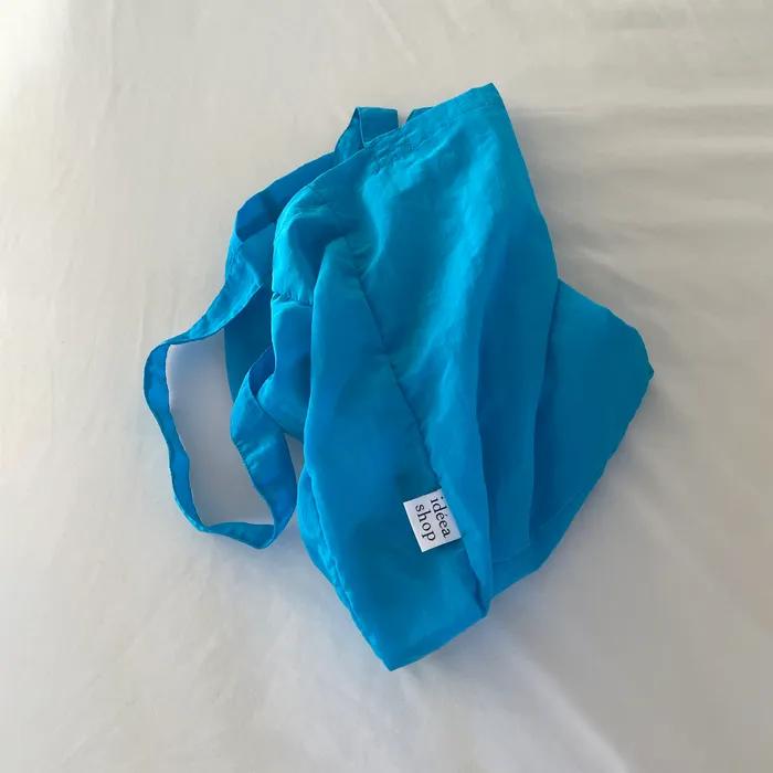 vivid satin bag / blue satin bag