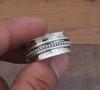 Massief 925 Sterling Zilver Spinner Band Meditatie Ring, Boheemse Ring, handgemaakte Ring, Designer Ring, Duimring
