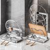 Multi-functional Kitchen Countertop Rack for Pot Lids, Spoons, and Spatulas