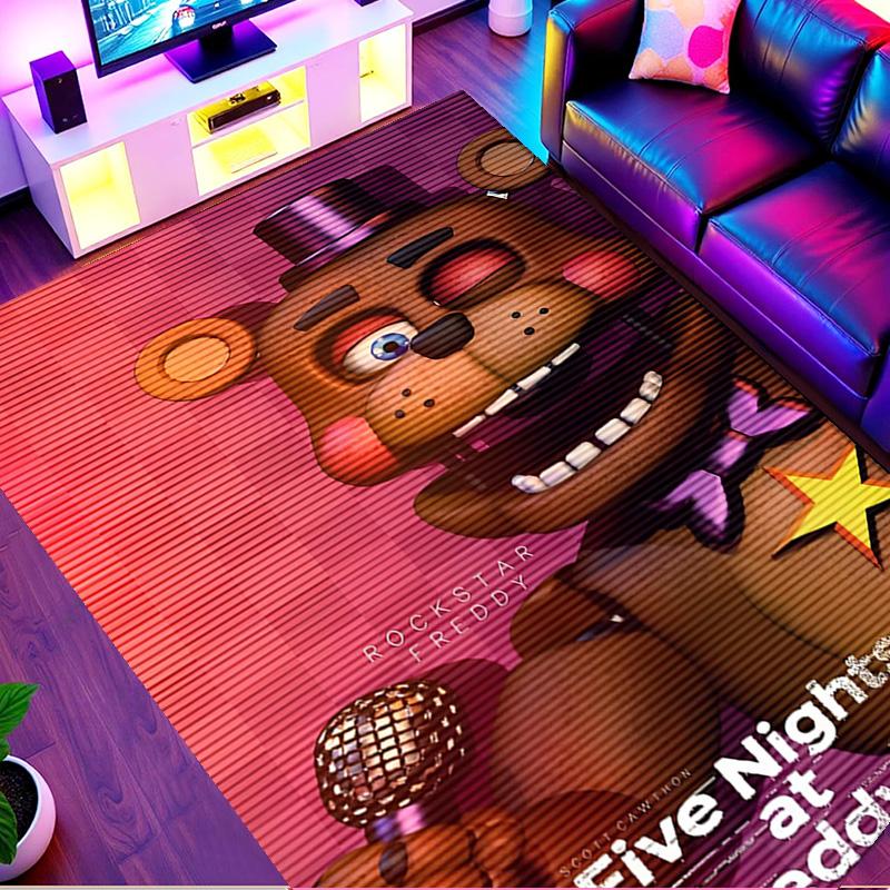 Five Nights at Freddy's Druckteppich, Waschbarer Bodenteppich, Für Eingangsbereich Schlafsaal Waschküche Büro Arbeitszimmer, Heimdekoration Geburtstag Weihnachtsgeschenk