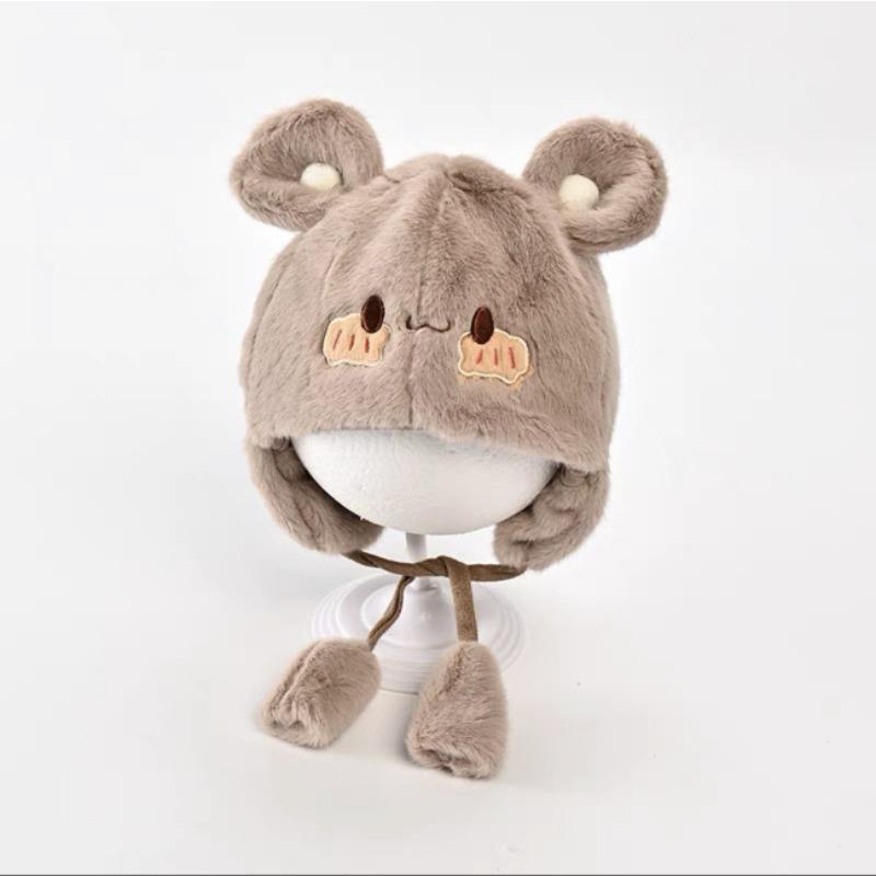 0-6M Baby Hat Autumn and Winter Six-month Baby Hat Plush Winter Male Treasure Cute Super Cute Winter Princess Ear Protection