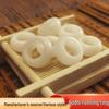 Bodhi Root Running Ring - Thick White Jade Seed with Weathered Yin Skin, Wenwan Accessories for DIY