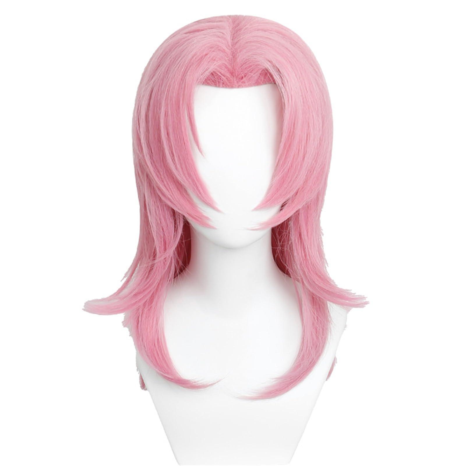 

Light pink mid-part anti-warped hair chemical fiber synthetic wig | animated KPop Demon Hunters character romantic role-playing